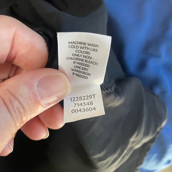 J. Jill Button Down Sleeveless MIDI Shift Dress Black W/Drawstring Waist XL Tall - Picture 4 of 9